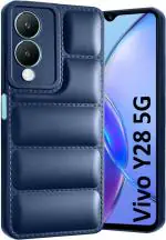 Fashionury Back Cover for Vivo Y28 5G (Blue, Camera Bump Protector, Pack of: 1)