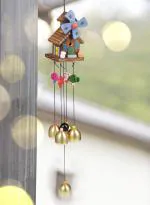 TIMESETL Wood Coper Wind Chime for Home Bedroom Balcony Garden Etc. for (Decorate Item)