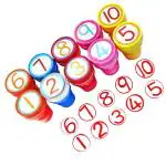 Festiko Set of 10 Pcs Number 1-10 Rubber Seal Stamps for Kids Motivation and Reward, Number Stamps for Kids, Reward Stamps Set for Kids Teachers
