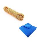 Buy GOODFEEL 10 Mtr. Rassi With 1 Pcs Microfibre Cloth and (Multicolour ...