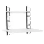 FITIZEN Rack Black & Frosty White Ergonomic Height adjustable Wall Mount Standing Desk, sit and stand desk, -FITI-153-BW