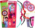 Toyshine Combo Big Size Pink + Red Archer Bow and Arrow Set with Quiver and 3 Suction Arrows