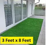 GULISTAAN High Density Artificial Grass Carpet ( 3 Feet x 8 Feet ) , Natural Green, 1 Pc