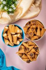 THE LAST BITE Premium Waffle Cone Filled With Milk, Dark & White Chocolate - (90 gm Each, Combo Pack of 3)