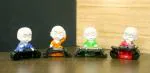 Webelkart Set of 4 Cute Musical Group Child Monk Showpiece - 7.62 cm (Polyresin, Multi)- for Home Decor| Office Decor| Valentines Day Gifts | Diwali Decor| Vaastu Decor| Fengshui