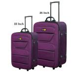 Airfancy Purple Suitcase Bag With Wheels (Set Of 2)-AF281PURPLE_22-26INC