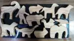 ANKIT SHARMA Handicraft Set of 12 Wooden Handmade Animals