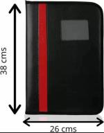 DALANI FABRINIES FAUX LEATHER 40 LEAF FILE FOLDER FOR DOCUMENTS (Set Of 1, Black)