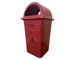 Fiable Cleantech Plastic 110 Liter Dome Shape Dustbin Red | Dome Lid Dustbin | Waste Bin | Trash Bin | Large Size Plastic Bin | Outdoor Dustbin