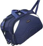 FEDRA Blue Polyester Strolley Duffel Bag - 40 L
