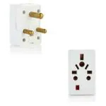 Hi-Plasst Multi Input 3 Way 3 Pin Multicountry Input Plug Adapter With Fuse For Imported Devices From Uk, Us And Australia
