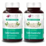 Bliss Welness Carb Blocker Inhibitor | Premium White Kidney Bean Extract | Carbohydrate Control Weight & Sugar Management Supplement (Pack Of 2)