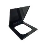 HARDSTONE Toilet Seat Cover (43 cm x 35 cm) Soft Close Seat Cover & Black Colour Toilet Seat Cover & Glossy Finish BLACK Colour & RECTANGULAR ROUND EDGE & With Installation Kit