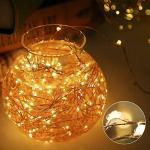 E-DAMEN Led Series String Light with 50 led Bulbs warm white Series 5m Flexible Copper LED Serial USB Sourced Lights With Remote Controll for Christmas Tree Newyear Party Festival Decoration-Pack of 1