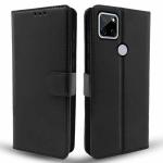 Balkans Realme C12 / Realme Narzo 20 / Narzo 30A / Realme C25 Flip Case Leather Finish | Inside TPU | Wallet Stand and Shock Proof | Magnetic Closing | Complete Protection Flip Cover (Black)