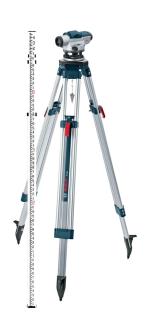 Bosch GOL 26D 26x Optical Level Kit with Indian Make Tripod and Levelling Staff