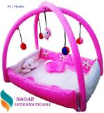 Nagar International Pink Bassinet & Cradle Bedding & PlayGym Set Large 0-12 M