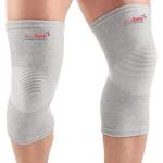 Accusure Grey Bamboo Yarn 4 Way Stretchable Pain Relief Knee Support (XL)