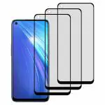 Kite Digital Realme 6 Matte Finish (Black) Tempered Glass Screen Protector with Edge to Edge Coverage - Easy Installation Kit (Pack of 3)