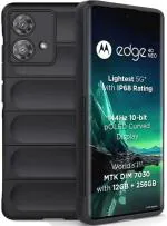 XOVO Back Cover for MOTOROLA Edge 40 Neo, MOTO Edge 40 Neo (Black, Dual Protection, Silicon, Pack of 1)