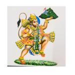 SHOP BY ROOM Ceramic Lord Hanuman Tiles for Home Entrance, Temple, Office - 6 x 6 Inch