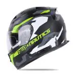 Ignyte IGN-7 CAMO ISI/DOT Certified Full Face Helmet (Medium 580 MM, Matt Black Fluo Yellow with Anti Fog Clear Visor)