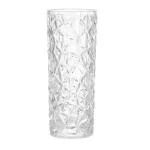 Cracker Crystal Clear Glass Long Flower Vase Pot For Decoration Home Plants And Office