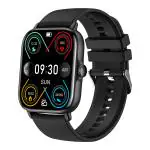 GIZMORE GizFit Flash BT Calling Smartwatch | 1.85 Inch Big Display| 500 NITS | SpO2 Smartwatch Voice Assistance, Bluetooth Smartwatch (Black Strap, Regular)