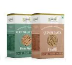 Gustora Pasta Combo of Durum Wheat Semolina Quinoa Fusilli Pasta & Multi Millet Penne Rigate Pasta I Vegetarian I Rich in Fibre & Protein (500G X2)