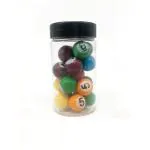 Tosca Pool Balls Bubble Gum Candy | Fruit Flavoured Bubble Gum (20 Balls in a Jar)
