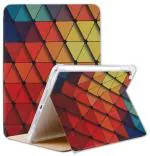 Caseelo Printed Flip Case for Apple iPad 7.9 Inch Mini 5 / Mini 4 / Mini 3 / Mini 2 / Mini 1 Generation Soft Silicone Back with Extra Corner Protection [ Auto Sleep/Wake ] [ Multi Angle Viewing Stand Cover ] ( Color Triangle )