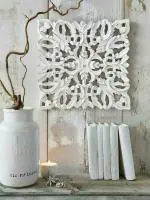 VAS Collection Home Wood Carving (White)