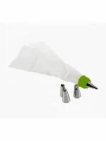 Krifton Cake Decorating Nozzle with Piping Bag Stainless Steel Piping Cream Frosting Nozzles