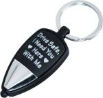 Blue Aura Seasons Black, Silver Plastic Drive Safe I Need You Here With Me Engraved Key Chain Key Chain