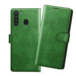 HANIRY Flip cover For Samsung A21 flip cover / SM-A215U flip cover / Green