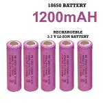 CONSONANTIAM Hongli Lithium Ion 1200mAH 3.7V 4.4wh Ultra Boost High Capacity Li Ion Cell Batteries Original Power Rechargeable Lithium ion Cell for LED, Bluetooth Speaker, Laptops, Power Bank and Torch Etc. Pack of 5