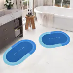 SHALVI 2 pcs Doormats Quick Drying Bathroom Mats & Water Absorbent Door Mat for Home, Non-Slip Bathroom Floor mats (58cm X 38cm) (Purple Mat))