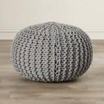 SHAPJW 100% Knitted Cotton Pouf (16 X 16 X 16 inches) Best for Bedroom, Living Room, Kids Room(Without stuffed)