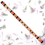 HARIPRASAD Flutes Professional B Natural Base Right Hand Bansuri Musical Instrument Size 20.5 inches (Approc.) for Beginners