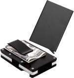 StealODeal Black Metal Case Money Clip With Automatic Pop-Up Button 15 Card Holder (Set Of 2)