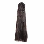 AHS Synthetic Hair Extension Band For Women And Girls 30 inch (BROWN)