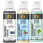 Ayurdaily Khadi Hair Kalonji Oil Cool Mint And Coconut Oil, 300 Ml (Combo Of 3)