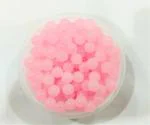 Goonmala Glass beads for bracelet, Rakhi, Jewellery making 8mm ,Light pink colour 100 pieces