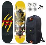 Jaspo Downtown Surfers Skateboard for Adults,Kids, 7-Layer Canadian Maple wood Deck,Professional Skateboard for Boys, Girls, Beginners, Pros (Deck Size 31