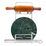 OSE Stainless Steel Rolling Pin Holder Chakla Belan Stand