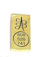 Astroghar Gold Brass Zibu Wealth And Prosperity Angelic Symbol Biscuit For Reiki Healing (6 x 3 cm)