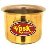 Vpsk Heavy Pure Brass|Peetal Round Tapeli|Patila |Tope|Topia |Bhagona Brass NO :- 15 Cookware Pot (Inner Diameter :- 7.5 inch , height :- 4.5 inch ) capacity:- 3.5 L