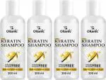 Oilanic Damage Repair Hair Shine Scalp Cleansing Anti-Dandruff Keratin Smooth Shampoo All Hair Types Men and Women 200 ml (pack of 4)