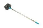 Proclean Diamond Brush Gobi Jala Broom/Brush with 5 Ft. Long SS Rod | Cobweb Cleaner Brush | Telescopic Height Adjustable Rod | Color: Sea Green | O914