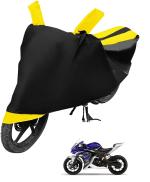 Mockhe Bike Cover for Yamaha YZF R25 , Dustproof UV Protection water resistant Custom Fit Cover-(Black-Yellow )